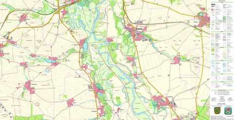 Staatsbetrieb Geobasisinformation und Vermessung Sachsen Thallwitz, Thallwitz (1:25,000 scale) digital map