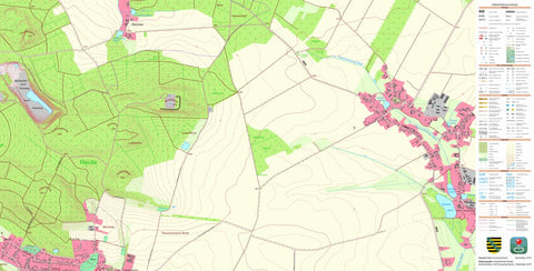 Staatsbetrieb Geobasisinformation und Vermessung Sachsen Thammenhain, Lossatal 1 (1:10,000 scale) digital map