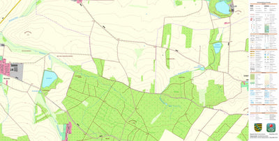 Staatsbetrieb Geobasisinformation und Vermessung Sachsen Thammenhain, Lossatal 2 (1:10,000 scale) digital map