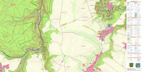 Staatsbetrieb Geobasisinformation und Vermessung Sachsen Tharandt, Tharandt, Stadt (1:10,000 scale) digital map