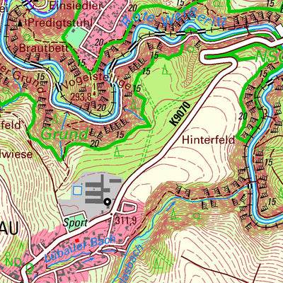 Staatsbetrieb Geobasisinformation und Vermessung Sachsen Tharandt, Tharandt, Stadt (1:25,000 scale) digital map