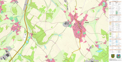 Staatsbetrieb Geobasisinformation und Vermessung Sachsen Theuma, Theuma (1:10,000 scale) digital map