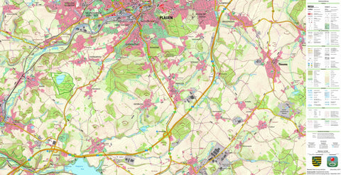 Staatsbetrieb Geobasisinformation und Vermessung Sachsen Theuma, Theuma (1:25,000 scale) digital map