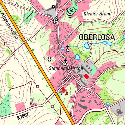 Staatsbetrieb Geobasisinformation und Vermessung Sachsen Theuma, Theuma (1:25,000 scale) digital map
