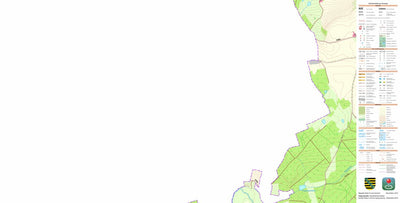 Staatsbetrieb Geobasisinformation und Vermessung Sachsen Thierbach, Pausa-Mühltroff, Stadt (1:10,000 scale) digital map