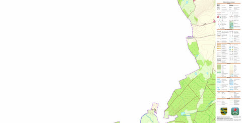 Staatsbetrieb Geobasisinformation und Vermessung Sachsen Thierbach, Pausa-Mühltroff, Stadt (1:10,000 scale) digital map