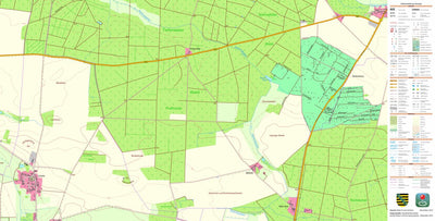 Staatsbetrieb Geobasisinformation und Vermessung Sachsen Tiefensee, Bad Düben, Stadt (1:10,000 scale) digital map