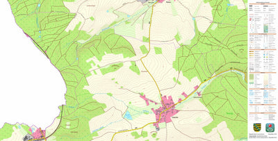 Staatsbetrieb Geobasisinformation und Vermessung Sachsen Tobertitz, Weischlitz (1:10,000 scale) digital map