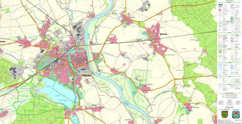 Staatsbetrieb Geobasisinformation und Vermessung Sachsen Torgau, Torgau, Stadt (1:25,000 scale) digital map