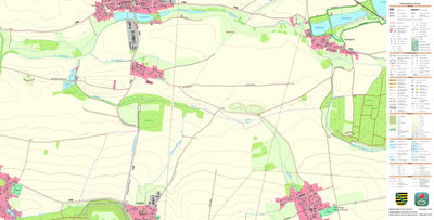 Staatsbetrieb Geobasisinformation und Vermessung Sachsen Trages, Kitzscher, Stadt (1:10,000 scale) digital map