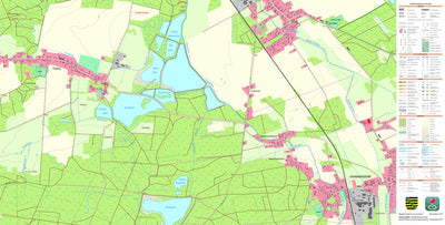 Staatsbetrieb Geobasisinformation und Vermessung Sachsen Trebus, Hähnichen (1:10,000 scale) digital map