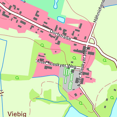 Staatsbetrieb Geobasisinformation und Vermessung Sachsen Trebus, Hähnichen (1:10,000 scale) digital map