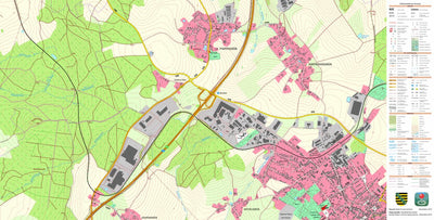 Staatsbetrieb Geobasisinformation und Vermessung Sachsen Treuen, Treuen, Stadt (1:10,000 scale) digital map