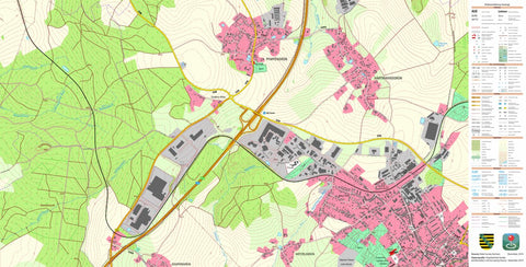 Staatsbetrieb Geobasisinformation und Vermessung Sachsen Treuen, Treuen, Stadt (1:10,000 scale) digital map
