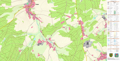 Staatsbetrieb Geobasisinformation und Vermessung Sachsen Triebel, Triebel/Vogtl. (1:10,000 scale) digital map