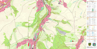Staatsbetrieb Geobasisinformation und Vermessung Sachsen Ulberndorf, Dippoldiswalde, Stadt (1:10,000 scale) digital map