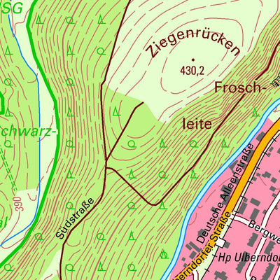 Staatsbetrieb Geobasisinformation und Vermessung Sachsen Ulberndorf, Dippoldiswalde, Stadt (1:10,000 scale) digital map