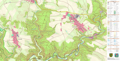 Staatsbetrieb Geobasisinformation und Vermessung Sachsen Ulbersdorf, Hohnstein, Stadt (1:10,000 scale) digital map
