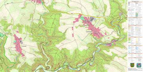Staatsbetrieb Geobasisinformation und Vermessung Sachsen Ulbersdorf, Hohnstein, Stadt (1:10,000 scale) digital map