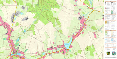 Staatsbetrieb Geobasisinformation und Vermessung Sachsen Ullersdorf, Sayda, Stadt (1:10,000 scale) digital map
