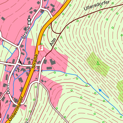 Staatsbetrieb Geobasisinformation und Vermessung Sachsen Ullersdorf, Sayda, Stadt (1:10,000 scale) digital map