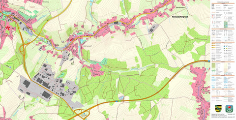 Staatsbetrieb Geobasisinformation und Vermessung Sachsen Unterheinsdorf, Heinsdorfergrund (1:10,000 scale) digital map