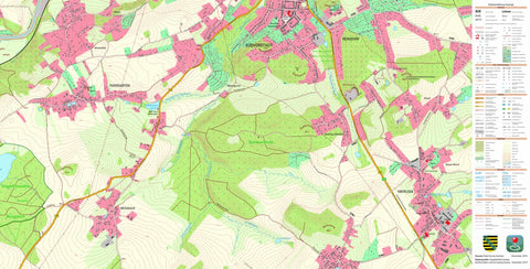 Staatsbetrieb Geobasisinformation und Vermessung Sachsen Unterlosa, Plauen, Stadt (1:10,000 scale) digital map