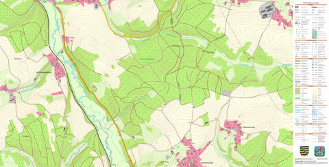 Staatsbetrieb Geobasisinformation und Vermessung Sachsen Unterwürschnitz, Mühlental (1:10,000 scale) digital map