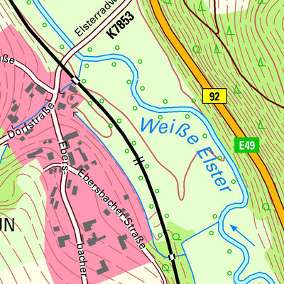 Staatsbetrieb Geobasisinformation und Vermessung Sachsen Unterwürschnitz, Mühlental (1:10,000 scale) digital map