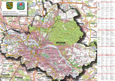Staatsbetrieb Geobasisinformation und Vermessung Sachsen Urban District of Dresden (1:100,000 scale) digital map