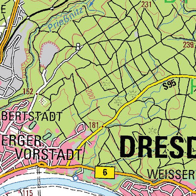 Staatsbetrieb Geobasisinformation und Vermessung Sachsen Urban District of Dresden (1:100,000 scale) digital map