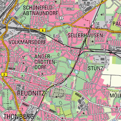 Staatsbetrieb Geobasisinformation und Vermessung Sachsen Urban District of Leipzig (1:50,000 scale) digital map