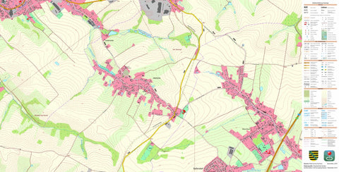 Staatsbetrieb Geobasisinformation und Vermessung Sachsen Ursprung, Lugau/Erzgeb., Stadt (1:10,000 scale) digital map