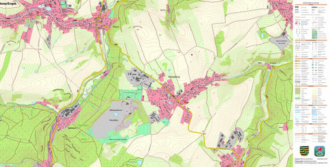 Staatsbetrieb Geobasisinformation und Vermessung Sachsen Venusberg, Drebach (1:10,000 scale) digital map