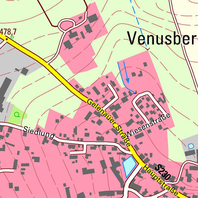 Staatsbetrieb Geobasisinformation und Vermessung Sachsen Venusberg, Drebach (1:10,000 scale) digital map