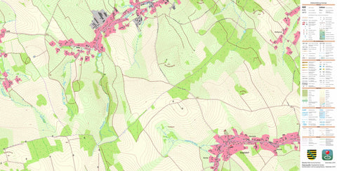 Staatsbetrieb Geobasisinformation und Vermessung Sachsen Voigtsdorf, Dorfchemnitz (1:10,000 scale) digital map