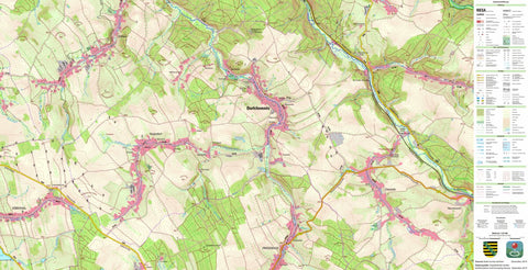 Staatsbetrieb Geobasisinformation und Vermessung Sachsen Voigtsdorf, Dorfchemnitz (1:25,000 scale) digital map