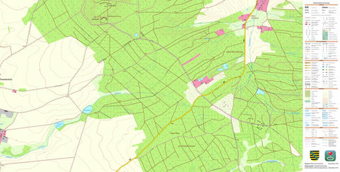 Staatsbetrieb Geobasisinformation und Vermessung Sachsen Voigtshain, Lossatal (1:10,000 scale) digital map