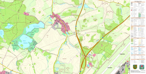 Staatsbetrieb Geobasisinformation und Vermessung Sachsen Volkersdorf, Radeburg, Stadt (1:10,000 scale) digital map