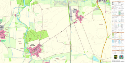 Staatsbetrieb Geobasisinformation und Vermessung Sachsen Walda-Kleinthiemig, Großenhain, Stadt (1:10,000 scale) digital map