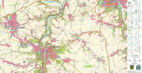 Staatsbetrieb Geobasisinformation und Vermessung Sachsen Waldheim, Waldheim, Stadt (1:25,000 scale) digital map