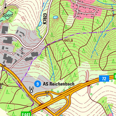 Staatsbetrieb Geobasisinformation und Vermessung Sachsen Waldkirchen, Lengenfeld, Stadt (1:25,000 scale) digital map