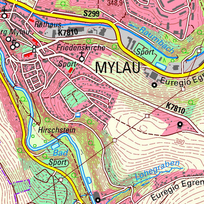 Staatsbetrieb Geobasisinformation und Vermessung Sachsen Waldkirchen, Lengenfeld, Stadt (1:25,000 scale) digital map