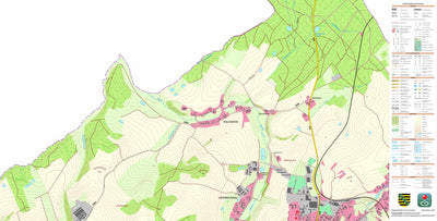 Staatsbetrieb Geobasisinformation und Vermessung Sachsen Wallengrün, Pausa-Mühltroff, Stadt (1:10,000 scale) digital map