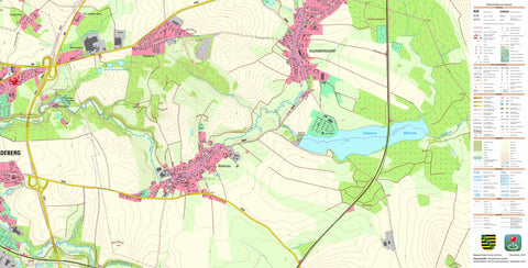 Staatsbetrieb Geobasisinformation und Vermessung Sachsen Wallroda, Arnsdorf (1:10,000 scale) digital map