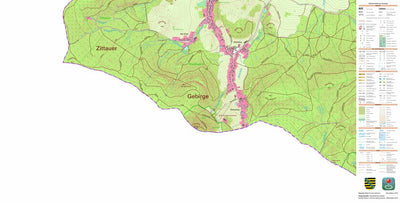 Staatsbetrieb Geobasisinformation und Vermessung Sachsen Waltersdorf, Großschönau (1:10,000 scale) digital map