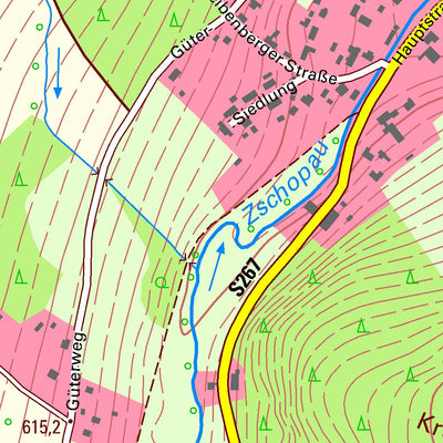 Staatsbetrieb Geobasisinformation und Vermessung Sachsen Walthersdorf, Crottendorf (1:10,000 scale) digital map