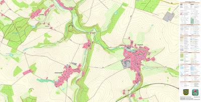Staatsbetrieb Geobasisinformation und Vermessung Sachsen Wegefarth, Oberschöna (1:10,000 scale) digital map