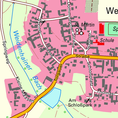 Staatsbetrieb Geobasisinformation und Vermessung Sachsen Weidenhain, Dreiheide (1:10,000 scale) digital map