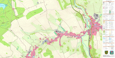 Staatsbetrieb Geobasisinformation und Vermessung Sachsen Weigmannsdorf, Lichtenberg/Erzgeb. (1:10,000 scale) digital map